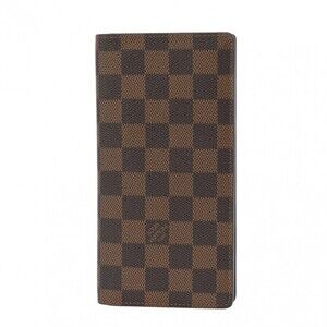 Louis Vuitton Damier Portefeuille Wallet Brazza Brown Canvas Long